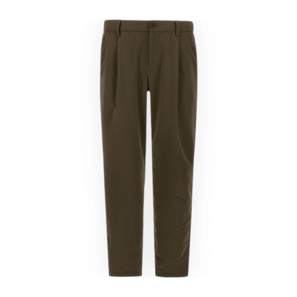 Herno Herren Grün - Seersucker Hose Mit Geradem Bein - Trousers - M