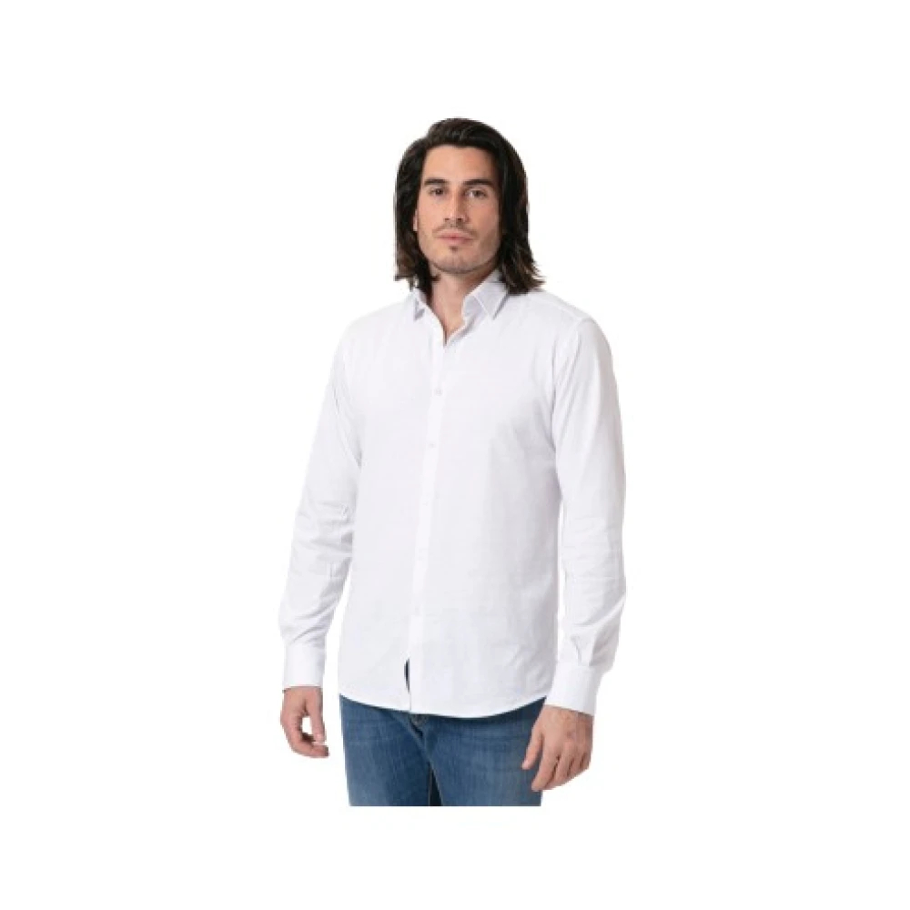Karl Lagerfeld Herren Weiß - E Baumwolljersey-Hemd - Shirts - Xl