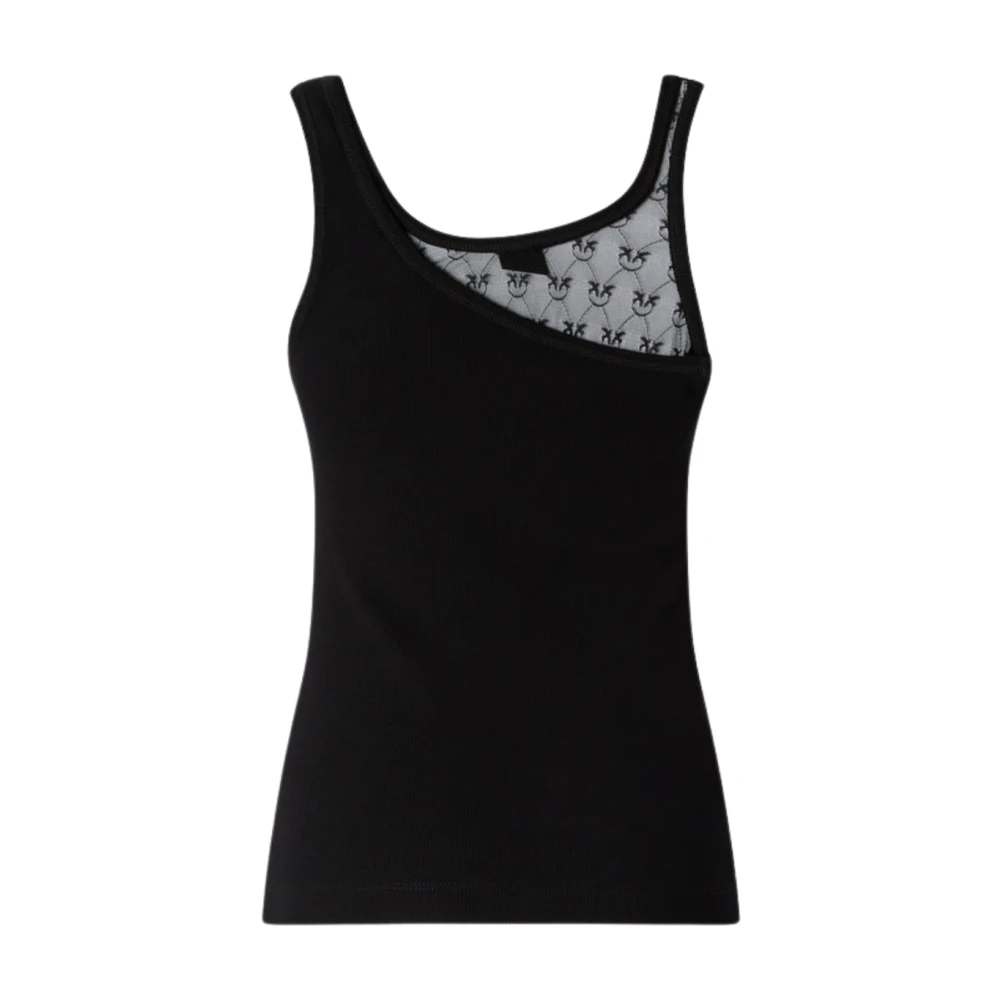 Pinko Damen Schwarz - Cupboard Canotta Costina - Tops - K - Xs