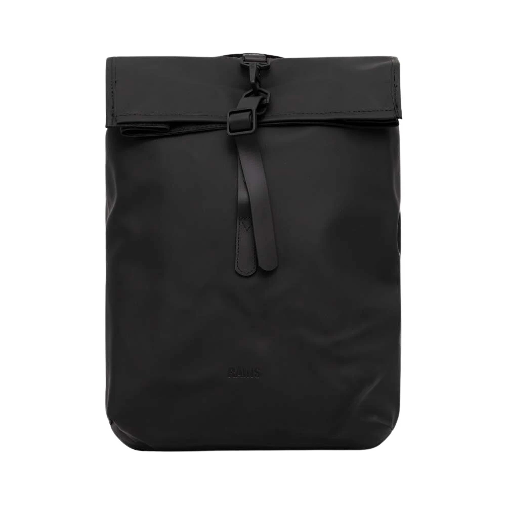 Rains - Rolltop Rucksack Mini W3 - Bags - Unisex - Schwarzk - One Size - Bild 7