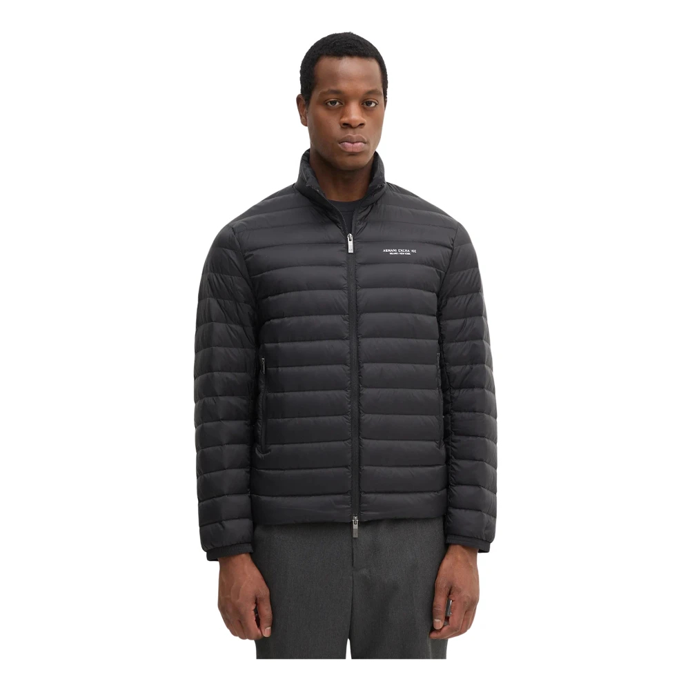 A|X Armani Exchange Herren Schwarz Für Xm001919af16927uc001 Steppjacke Mit Durchgehendem Reißverschluss (L), Lässig, Polyamid - Bild 5