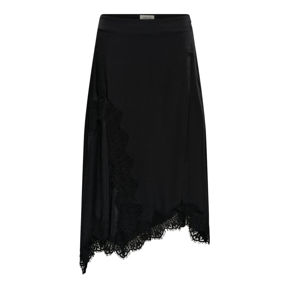 Cream Damen Schwarz Midirock "Damen Rock Crconfir", Gr. 40, (Pitch ), Obermaterial: 50% Viskose Cv. 50% Polyester Pes., Röcke - Bild 3