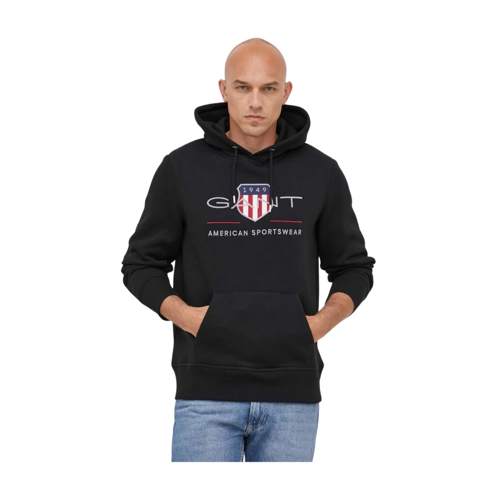 Gant , Herren, Sweatshirts & Hoodies, Schwarzk, L - Bild 7