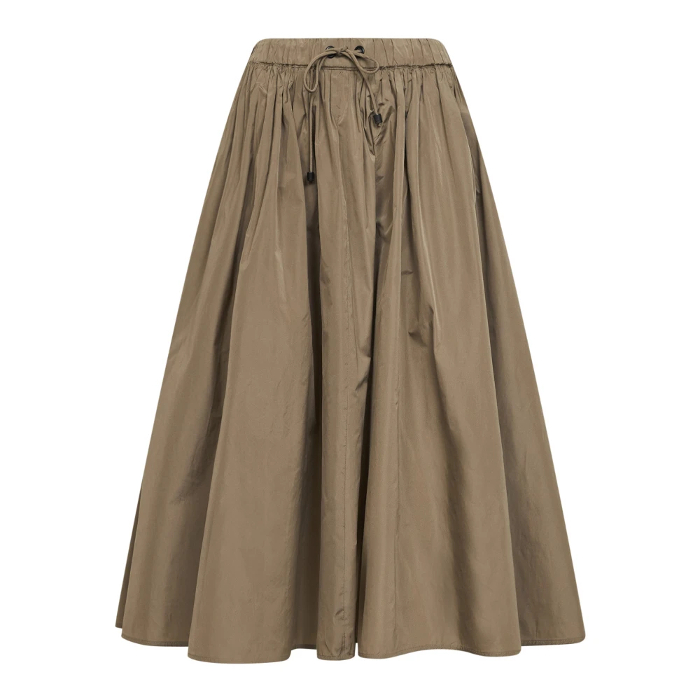 MAX MARA | Khaki green MXMLONZA taffeta midi skirt | Women | 42 - Image 5