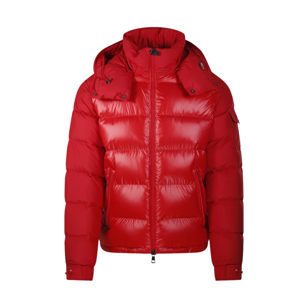Moncler Maya Kurze Puffer-Daunenjacke Mit Kapuze für Herren in Rot in Größe: 4 - Bild 7