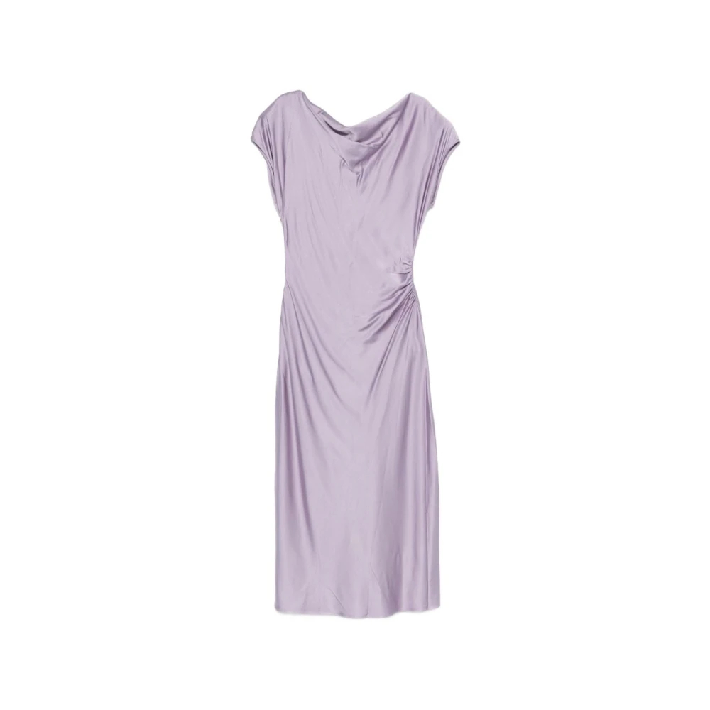 Liu Jo Damen Violett - Viskose Midikleid - Dresses - Lila - Xl