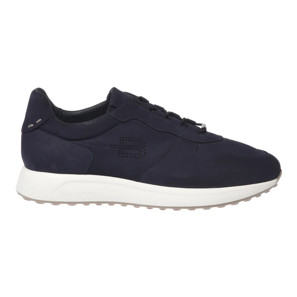 Baldinini Herren Blau - Nubuck Sneaker - Shoes - 44 Eu