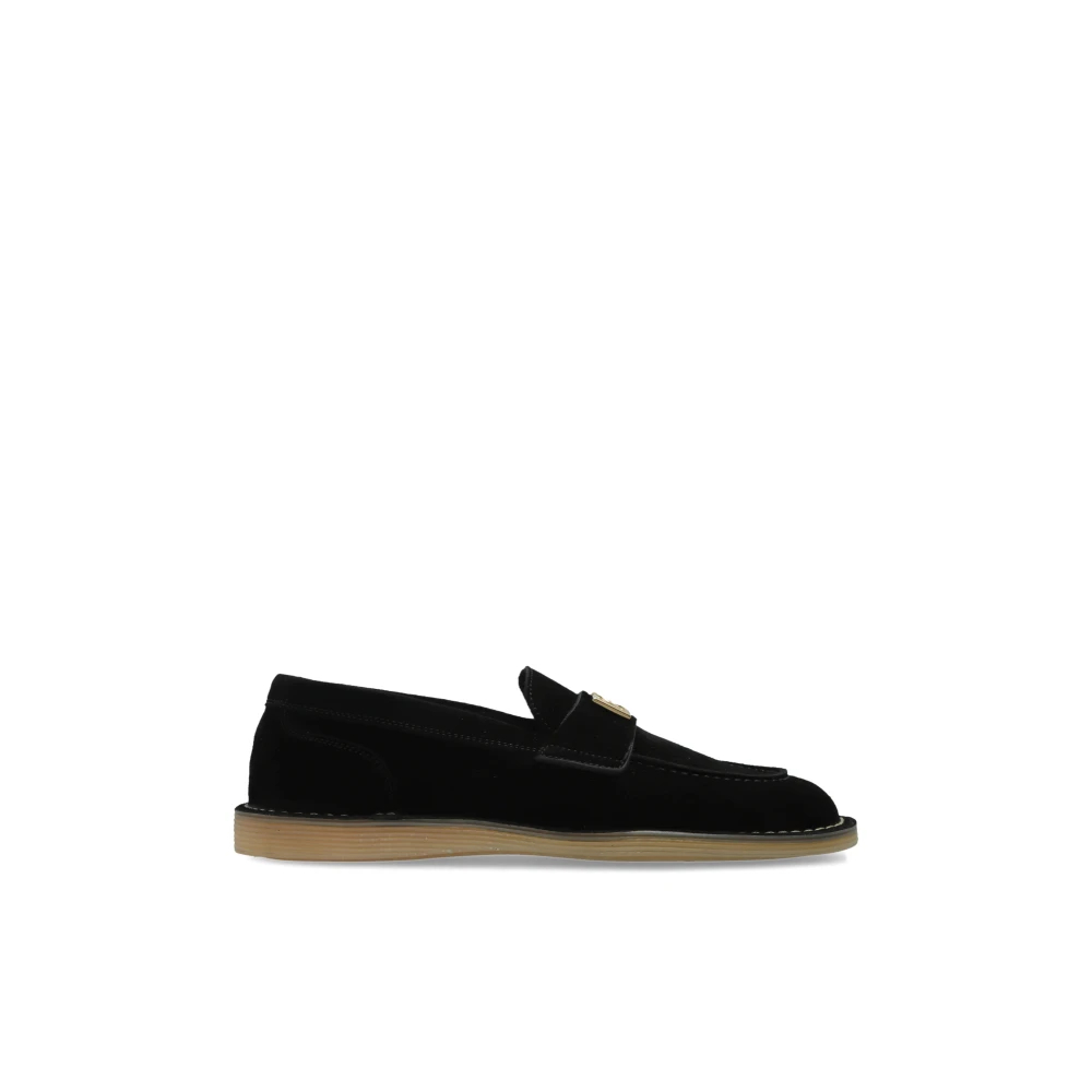 Dolce & Gabbana Damen Schwarz - Suede Loafers - Shoes - K -41 Eu