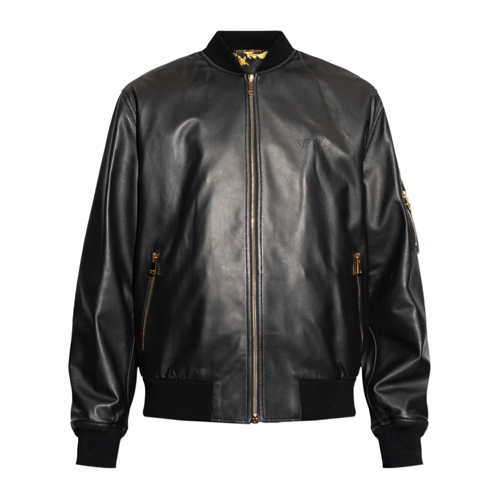 Versace Herren Schwarz - Lederbomberjacke - Jackets - K - L