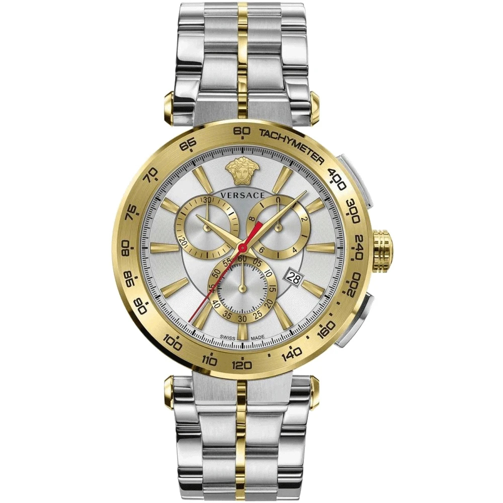Versace AION VE6CA04 23 Herren Armbanduhr Chronograph Quarz 45 mm Edelstahl - Bild 6