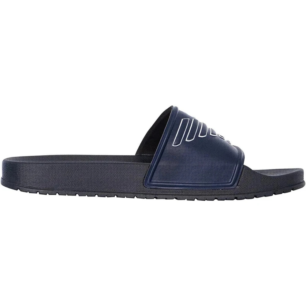 Emporio Armani Herren Blau - Eagle Sliders - Shoes - 40 Eu