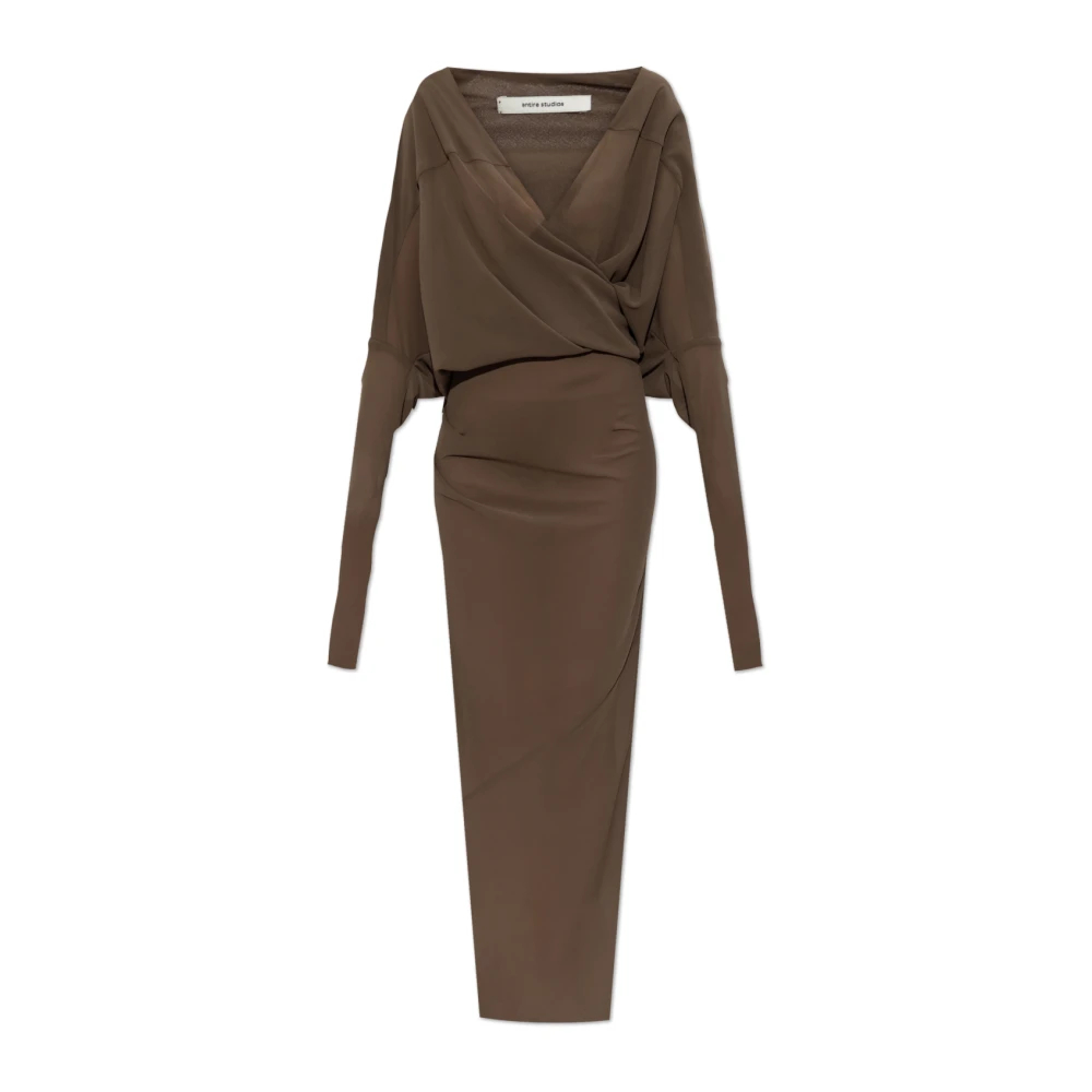 Entire Studios Damen Braun - Drapiertes Kleid - Dresses - Xs