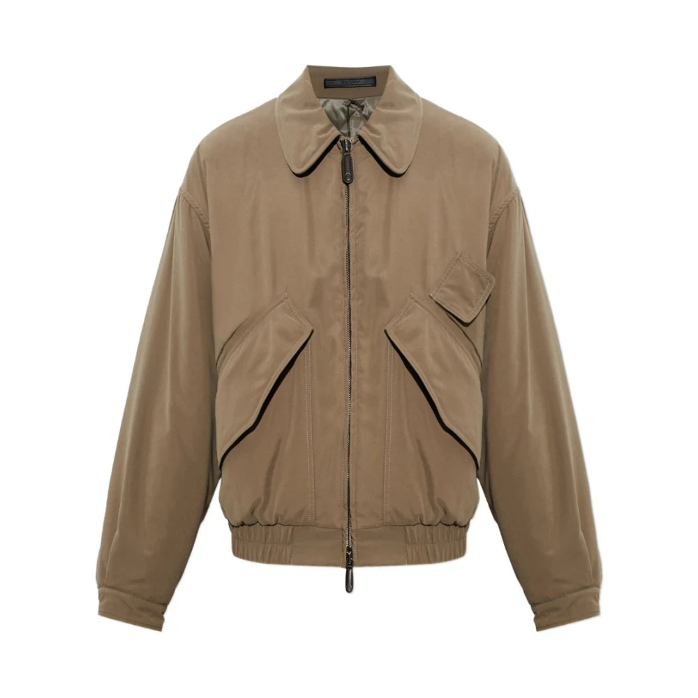 Giorgio Armani - Seiden-Bomberjacke - Jackets - Herren - Braun - L
