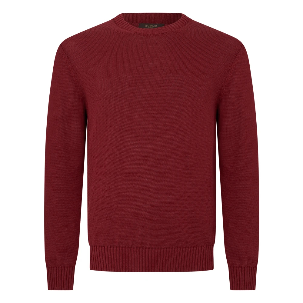 Slowear Herren Rot - Rundhals-Pullover - Knitwear - S