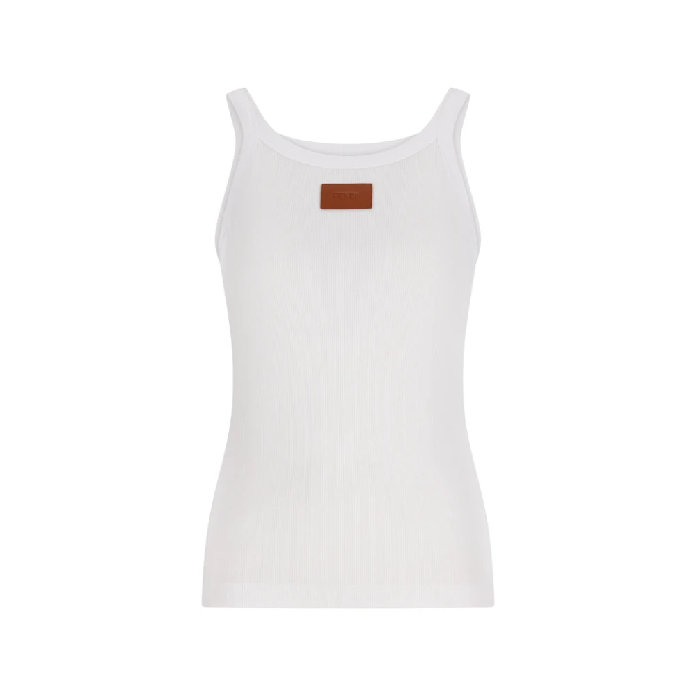 Fendi Damen Weiß - Ribs Lea Top - Tops - Xs