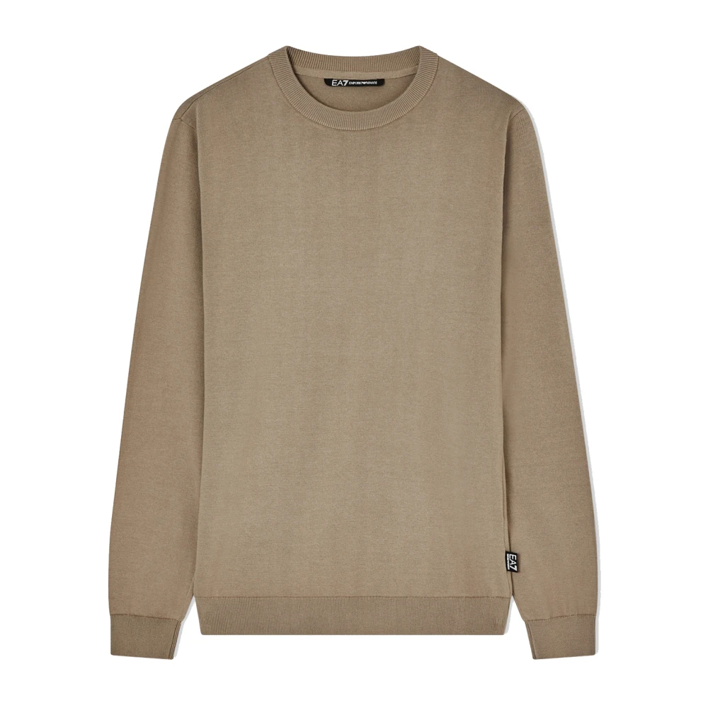 Emporio Armani Ea7 Herren Beige - Pullover Mit Rundhalsausschnitt - Sweatshirts & Hoodies - S