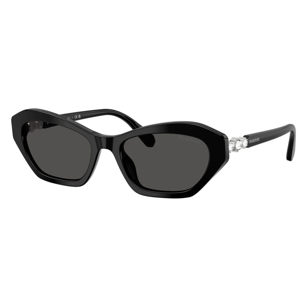 Swarovski Damen Grau Sk6048 103887 Sonnenbrillen Acetat Schwarz Cat Eye Normal - Bild 5