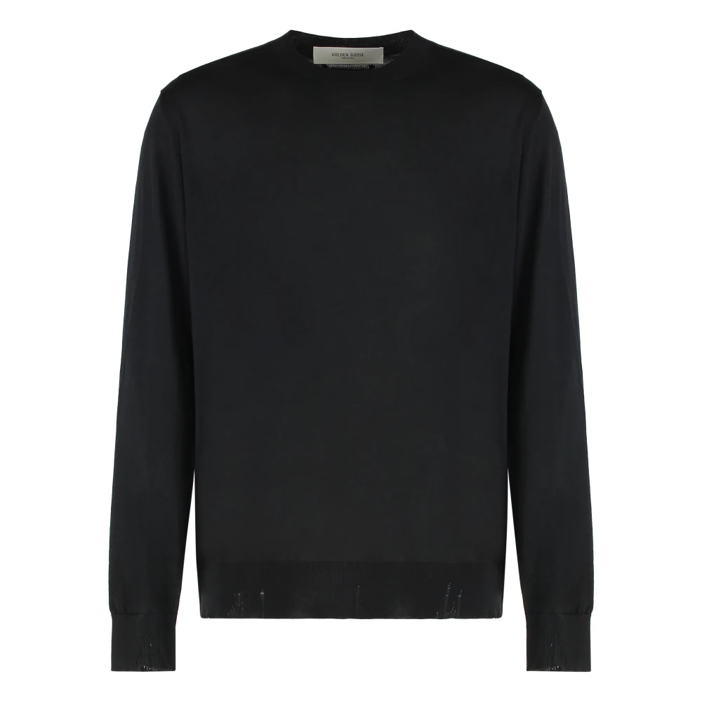 Golden Goose Herren Schwarz - Rundhalspullover - Knitwear - K -Xl