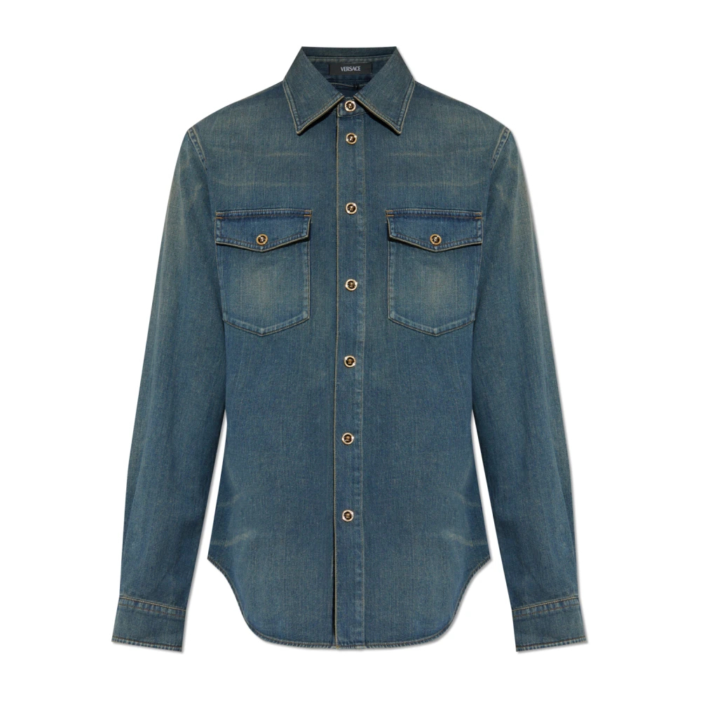 Versace Herren Blau - Denim Hemd - Shirts - S
