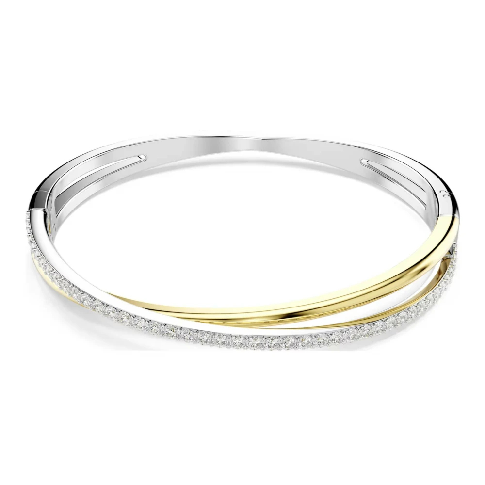 Swarovski Hyperbola Armreif, Rundschliff, Metallmix Weiß Klein - Bild 5