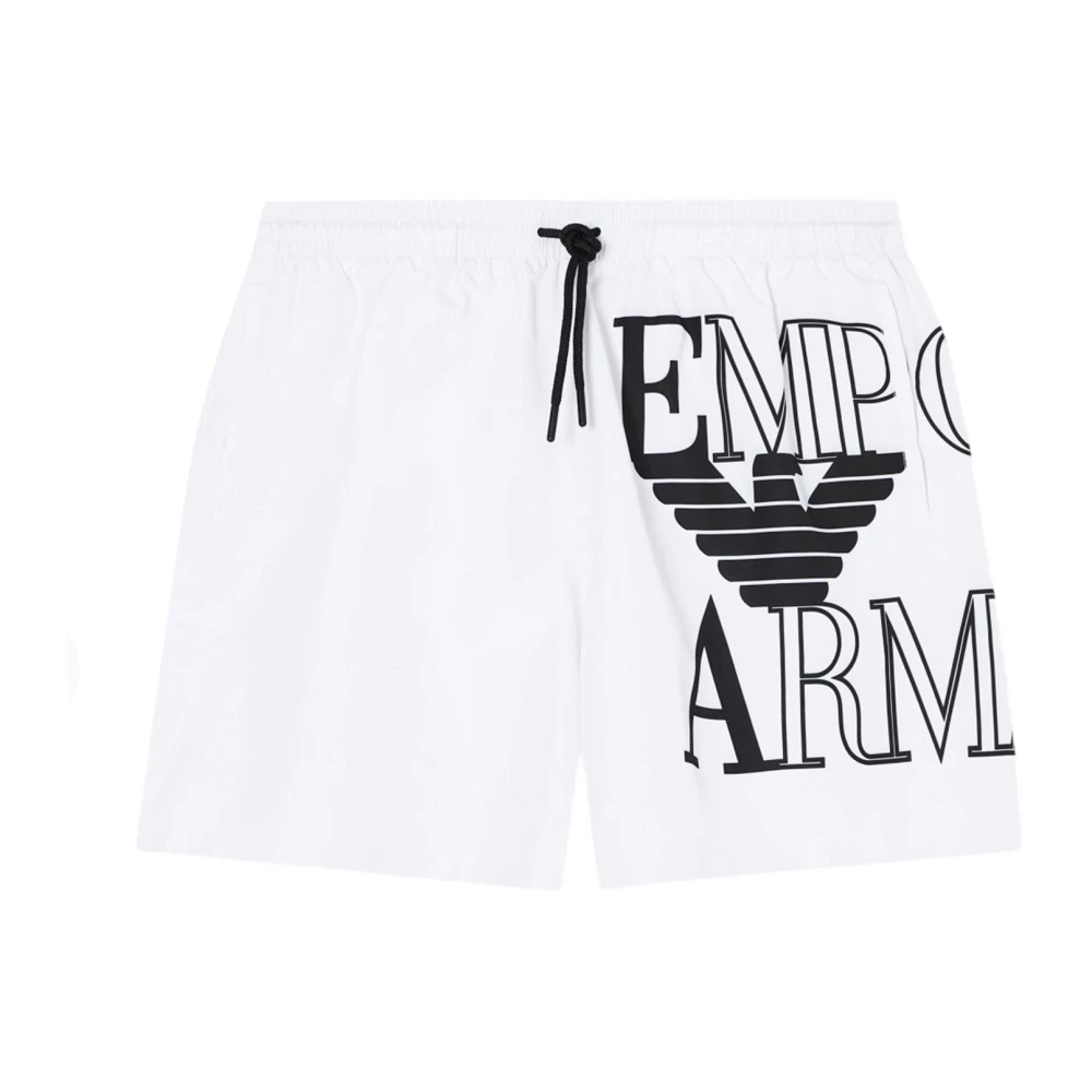 Emporio Armani Herren Weiß - Bold Logo Badeshorts - Swimwear - S