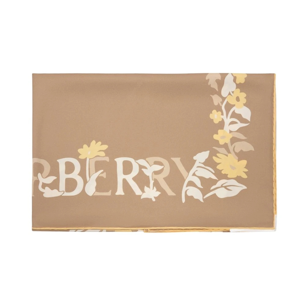 Burberry Damen Beige - Floral Ekd Seidenschal - Accessories - One Size