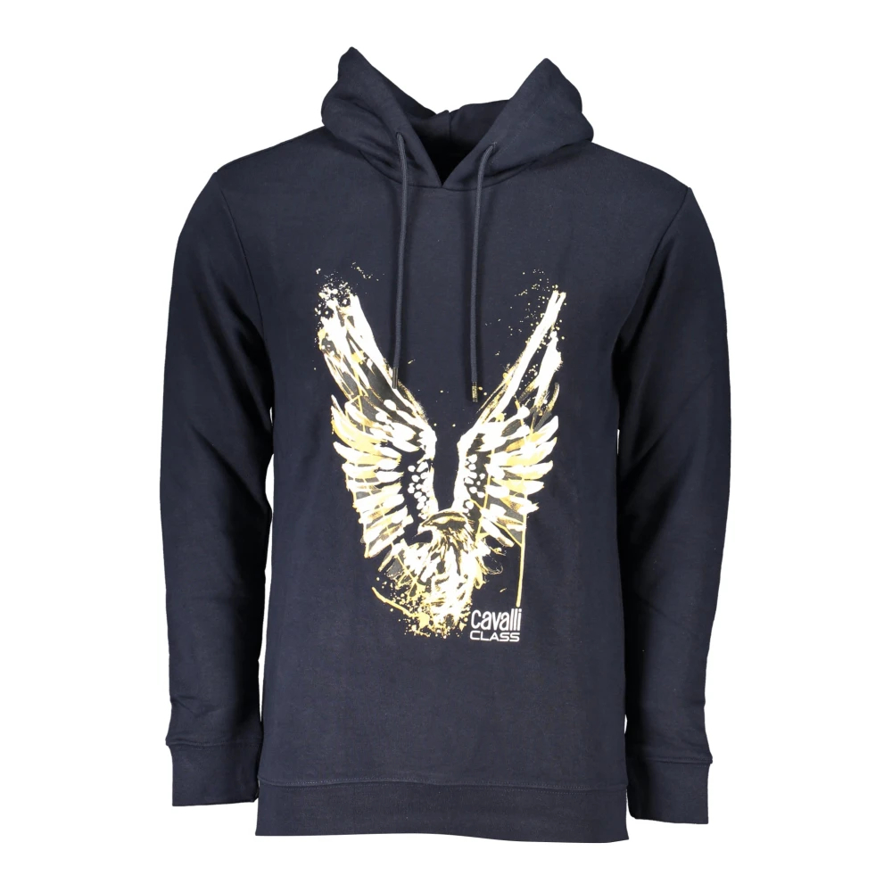Cavalli Class, Herren, Pullover, Blue Cotton Men Sweater, Blau, (L) - Bild 5