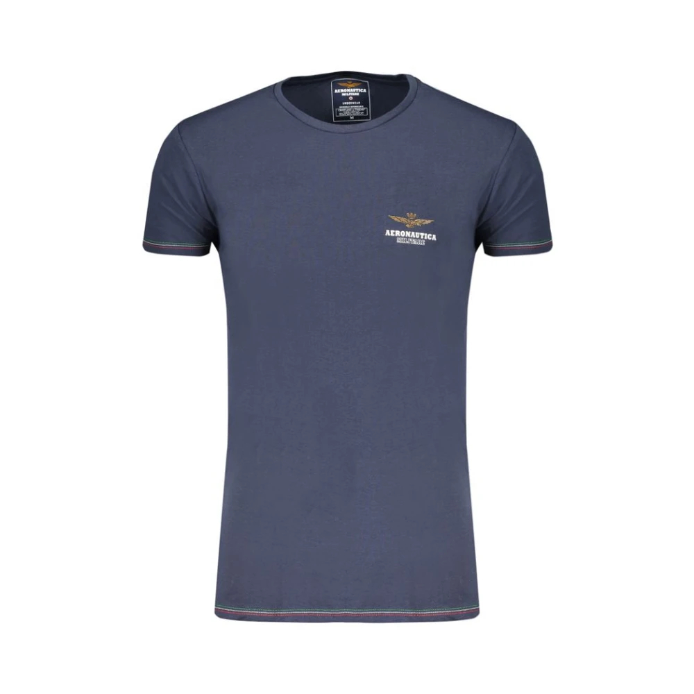 Aeronautica Militare Herren Blau - Es Baumwoll-T-Shirt Mit Druck - Tops - 2XL