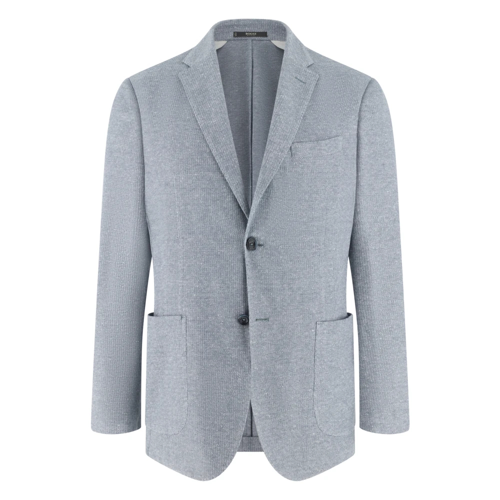 Boggi Milano Herren Blau - B Jersey Micro Textured Jacket - Jackets - 3XL