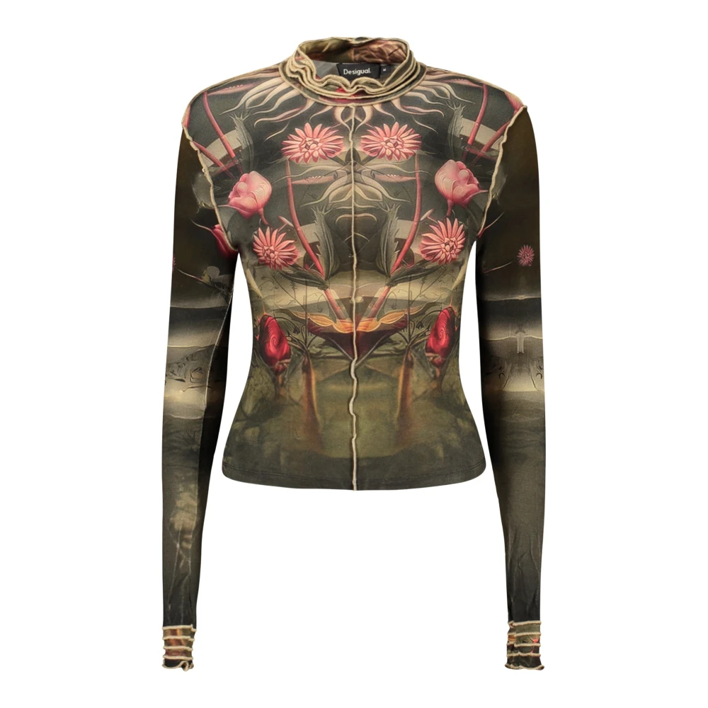 Desigual, Damen, Shirts, Langarmshirt mit Print für Damen, Schwarz, (XS) - Bild 5