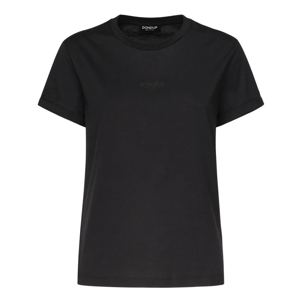 Dondup Damen Schwarz - Es Baumwoll-Jersey-T-Shirt - Tops - K - S
