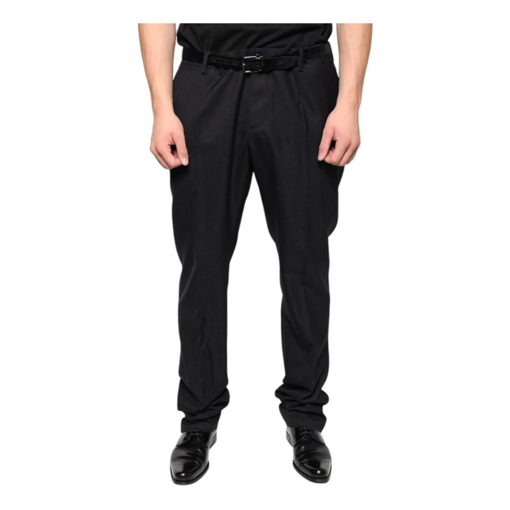 Dolce & Gabbana Herren Schwarz - E Woll-Skinny-Dress-Hose - Trousers - K - 2XL