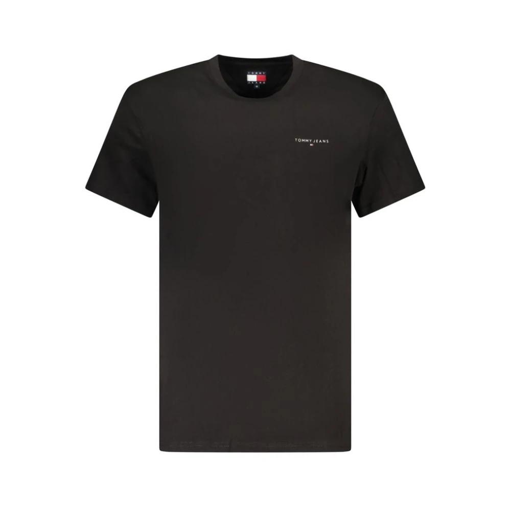 Tommy Jeans Herren Schwarz T-Shirt Linear Chest Dm0dm21780 Slim Fit - Bild 5