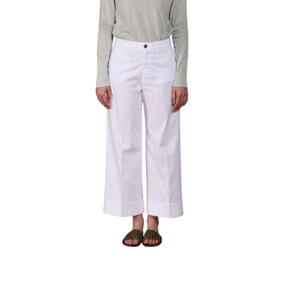 Mason's Damen Weiß - New York Studio Cropped Chino Pant - Trousers - M