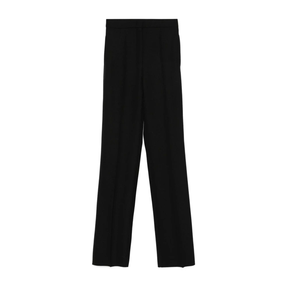 Max Mara - Schwarze Wollhose Mit Geradem Bein - Trousers - Damen - Schwarzk - S