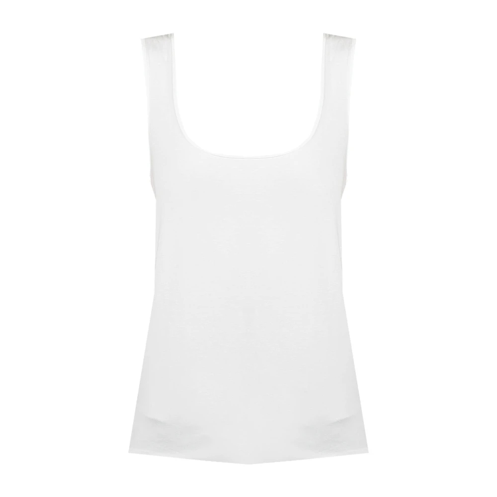 Patrizia Pepe Damen Weiß - Ärmelloses Top Mit Funkelndem Logo - Tops - M