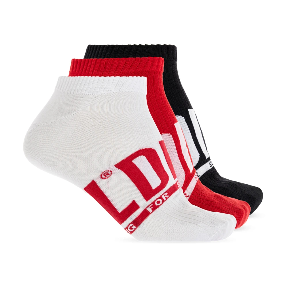 Diesel Herren Multicolor - Dreierpack Socken - Underwear - Mehrfarbig - S