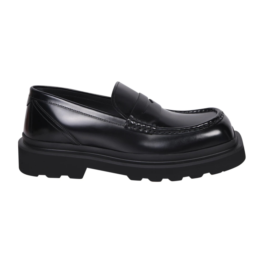 Dolce & Gabbana Herren Schwarz - Kalbsleder Loafer - Shoes - K - 41 Eu