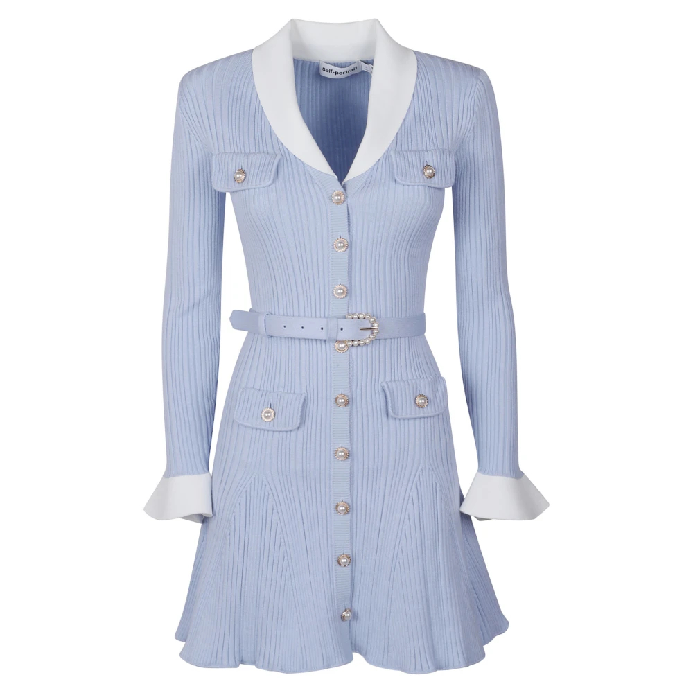 Self Portrait - Shirt Kleider - Dresses - Damen - Blau - M - Bild 5