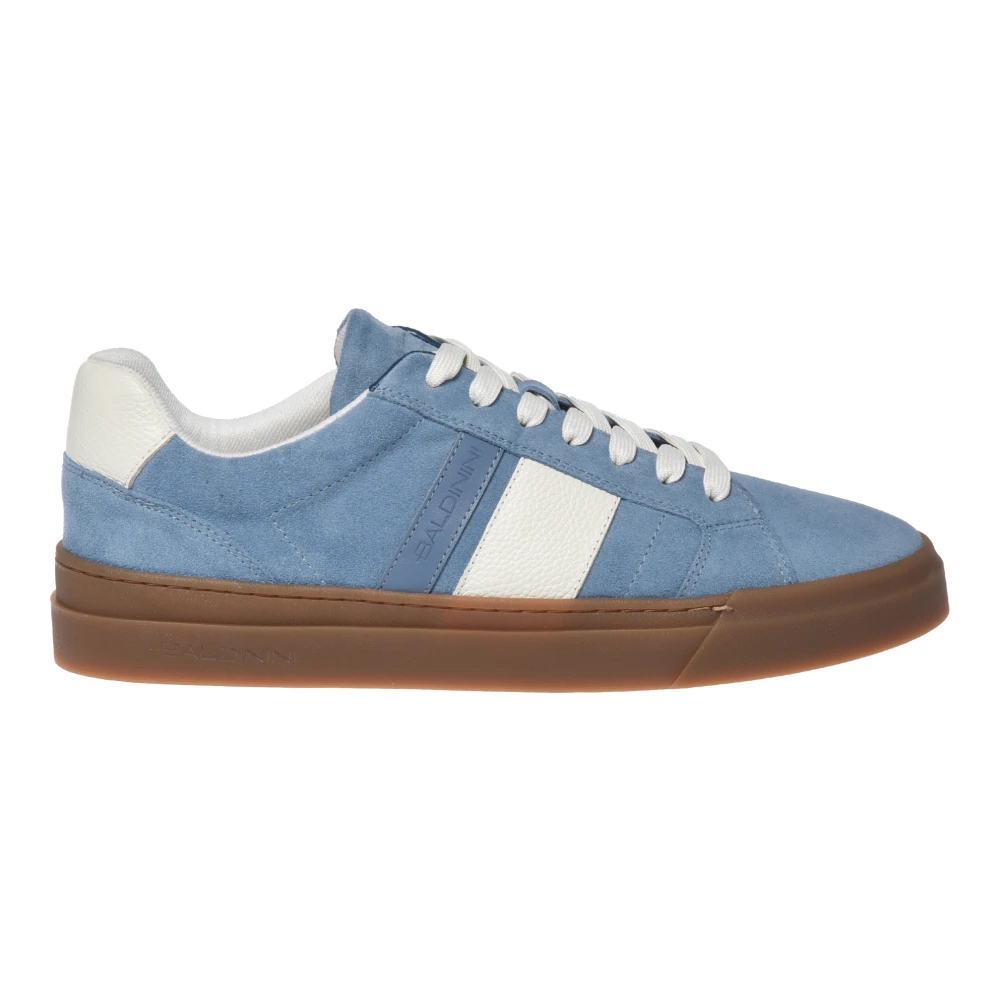Baldinini Herren Blau - Suede Sneaker - Shoes - 44 Eu