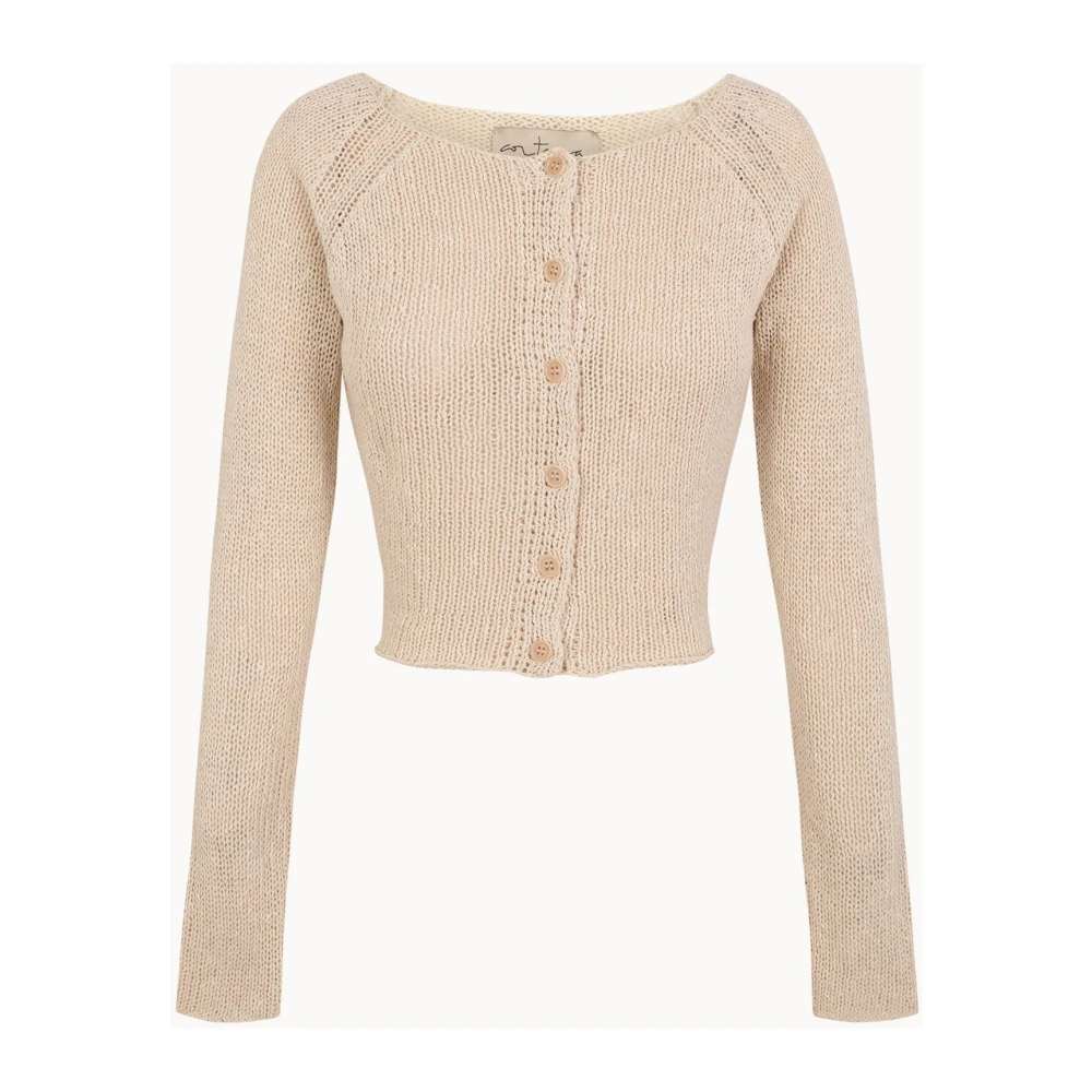 Cortana Damen Beige - Sylvia Cardigan - Knitwear - 2XS