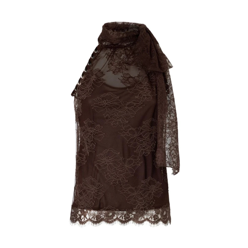 Pinko , Damen, Oberteile, Braun, M - Bild 3