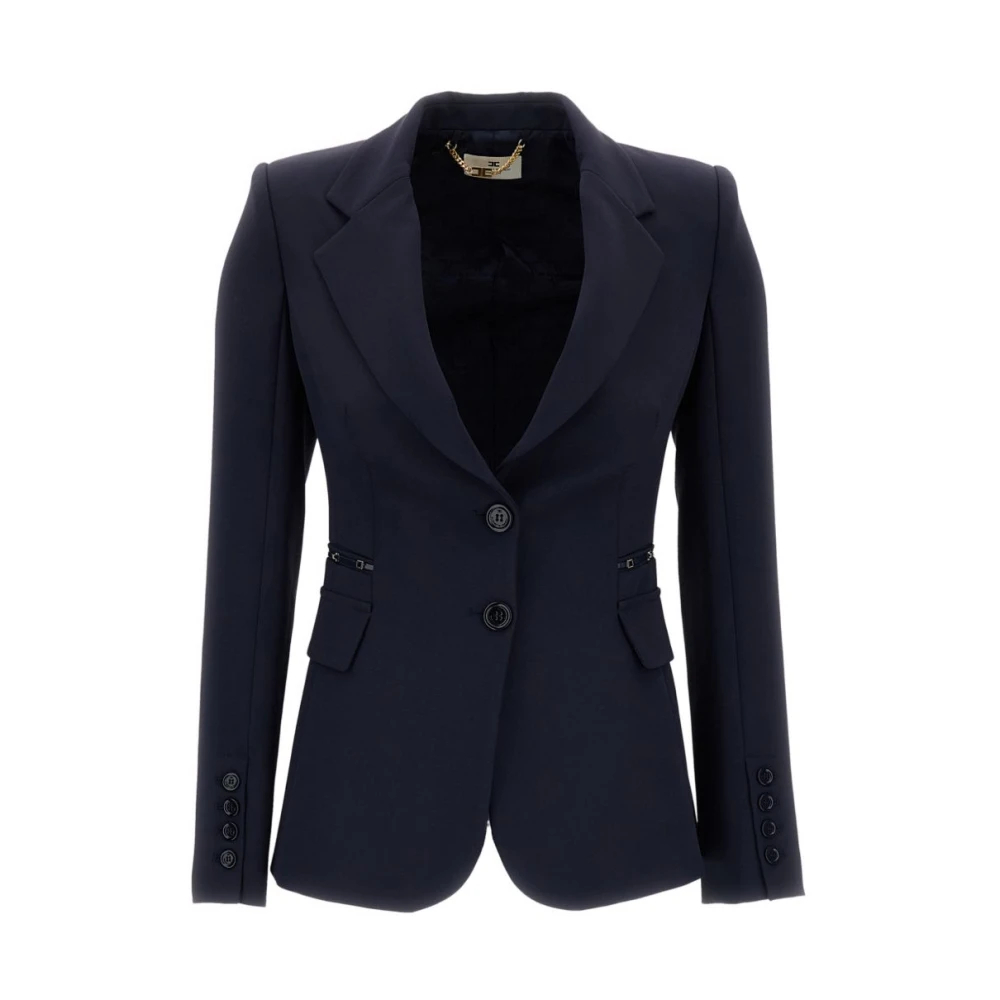 ELISABETTA FRANCHI DUNKELBLAU BLAZER - Bild 5