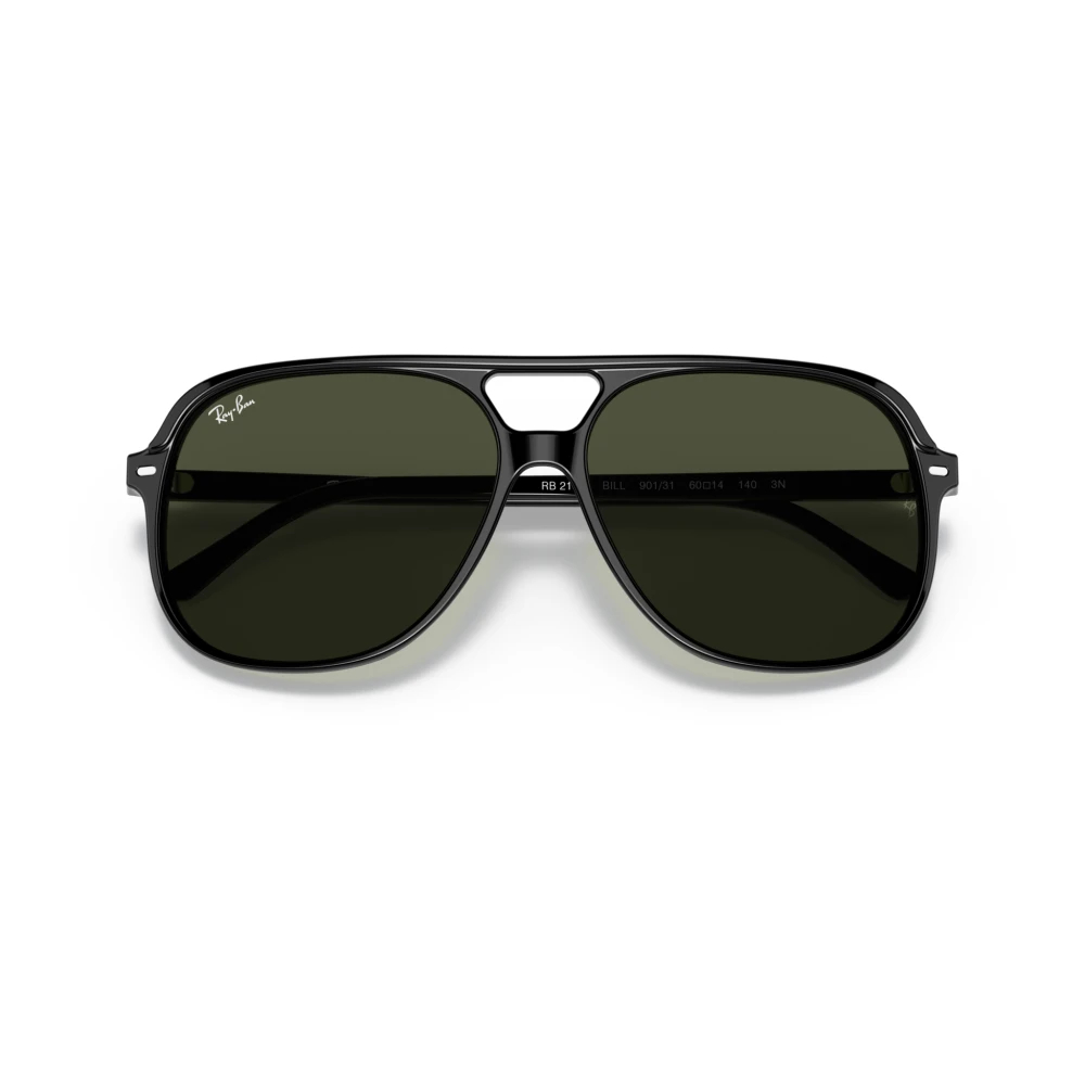 Ray-Ban Bill Sonnenbrillen Schwarz Fassung Grün Glas Polarisiert 56-14, RB2198 - Bild 8