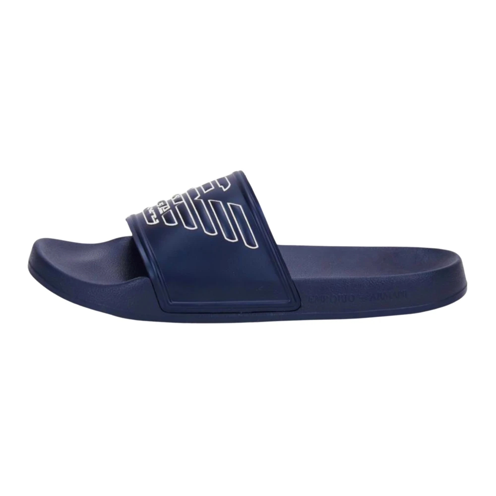 Emporio Armani Herren Blau - Sliders - Shoes - 43 Eu