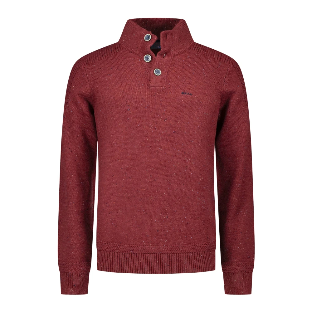 NZA Pullover Mocker Conor Melange Kirschrot Rot Größe L - Bild 4