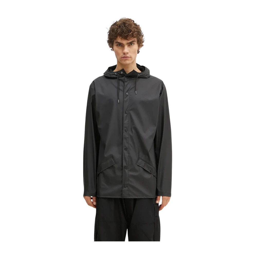 Rains Unisex Schwarz Jacket | Rainwear | | S - Bild 7