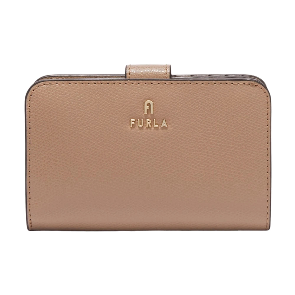 Furla Damen Grau Camelia Kompaktes Portemonnaie M Greige Strukturiertes Leder - Bild 3