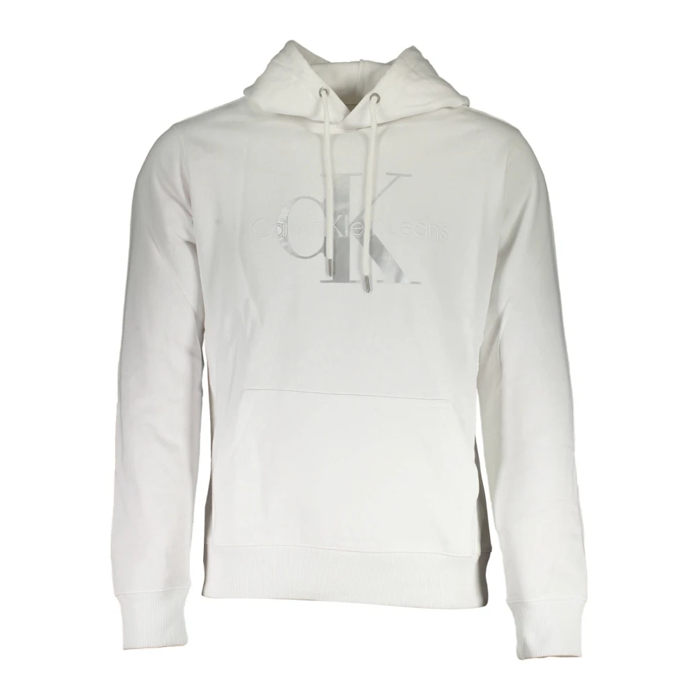 Calvin Klein, Herren, Pullover, White Cotton Men's Sweater, Weiss, (XL) - Bild 6