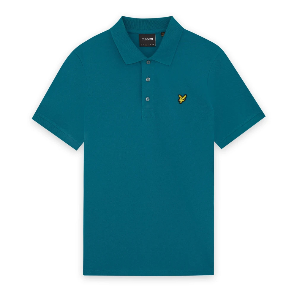 Lyle & Scott Bleu Polo-Shirt Plain - Bild 3